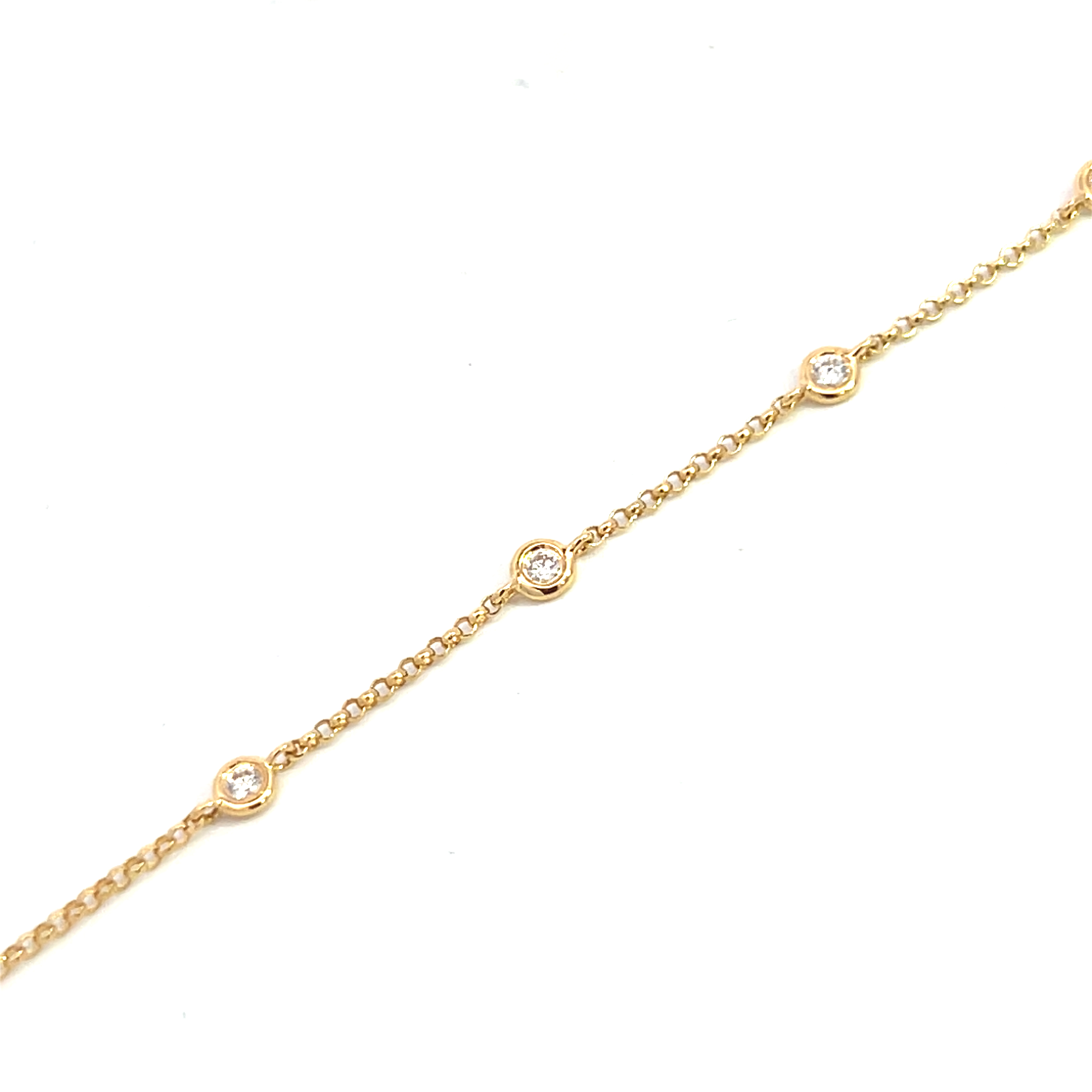 18 Carat Yellow Gold Ten Stone Diamond Bracelet 0.21 Carats GVS