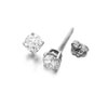 Claw Set Diamond Stud Earrings 0.80 Carats in18ct White Gold